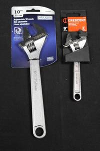 Vulcan 10 Adjustable Wrench & Crescent 6 Adjustable Wrench (Lot of 2)