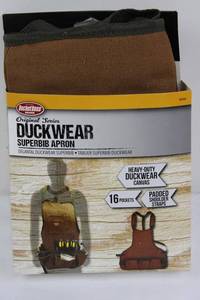 Bucket Boss Original Series Duckwear Superbib Apron - Heavy-Duty Canvas, 16 Pockets