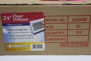TRUaire C120SW 24-Inch Floor Diffuser - 3-Way Air Deflection
