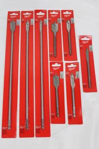 Milwaukee Flat Boring Bits - Assorted Sizes