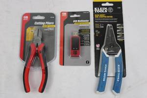 Gardner Bender Pliers GS-386 USB Multimeter GUSB-3450 Klein Tools Klein-Kurve K11095 (Lot of 3)