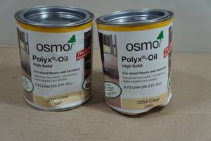 2 Osmo Polyx-Oil High Solid for Wood Floors and Furniture - Clear Satin .75L