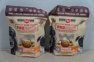 2 Boss Dog Pro Balls Chicken Meatballs Dog Treats