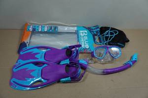 Cressi Blulove Kids Snorkel Set - Fin Size SM