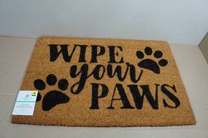 Comfort Bay Printed Doormat - 18x27 Wipe Your Paws