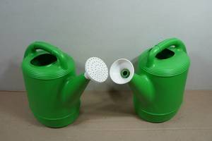 2 Lime Green Watering Cans