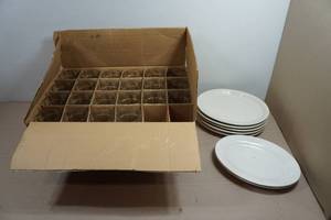 20 Milkshake Glasses and 7 Oval Plates