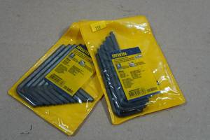 2 Irwin Short Arm Hex Keys