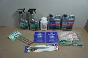 Grout Cleaner, Sealer Remover, Knife, Rags and Rack