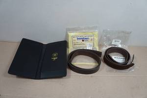 Boston Leather Belts Sizes Medium & 30 and Leather Citation Book