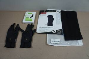Knee and Ankle Braces and Riding Gloves