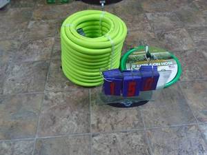 100 foot of 58 premium garden hose plus misc. As shown. CASH ON SITE ONLY. PICKUP IS MONDAY MAY 4TH FROM 11 AM TO 4 PM. REGARDLESS WHAT THE SCHEDULE STATES.