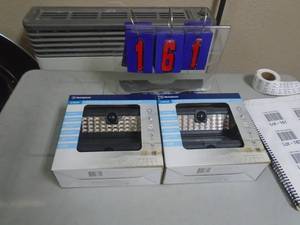 New in box solar security light. As shown. CASH ON SITE ONLY. PICKUP IS MONDAY MAY 4TH FROM 11 AM TO 4 PM. REGARDLESS WHAT THE SCHEDULE STATES.