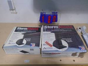 Qty of 2 storm door threshold shields. As shown. CASH ON SITE ONLY. PICKUP IS MONDAY MAY 4TH FROM 11 AM TO 4 PM. REGARDLESS WHAT THE SCHEDULE STATES.