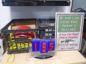 2 bins of misc. As shown. CASH ON SITE ONLY. PICKUP IS MONDAY MAY 4TH FROM 11 AM TO 4 PM. REGARDLESS WHAT THE SCHEDULE STATES.