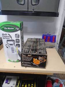 New wood working vise & new sprayer. As shown. CASH ON SITE ONLY. PICKUP IS MONDAY MAY 4TH FROM 11 AM TO 4 PM. REGARDLESS WHAT THE SCHEDULE STATES.