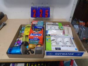 Light bulbs & garbage bags. As shown. CASH ON SITE ONLY. PICKUP IS MONDAY MAY 4TH FROM 11 AM TO 4 PM. REGARDLESS WHAT THE SCHEDULE STATES.