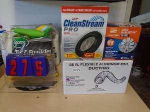 Duct work, fan & filter. As shown. CASH ON SITE ONLY. PICKUP IS MONDAY MAY 4TH FROM 11 AM TO 4 PM. REGARDLESS WHAT THE SCHEDULE STATES.