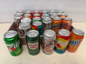 Variety of 12oz Cans of Pop