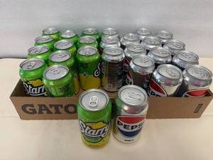 Variety of 12oz Cans of Pop