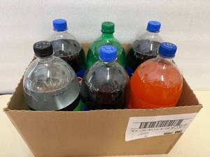 6x Variety of 2 Liter Bottles Of Pop