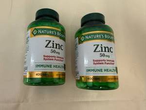 2x 400ct Nature Bounty Zinc-50mg-exp. 728