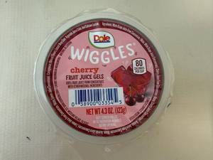 36x 4.3oz Dole Wiggles-Cherry