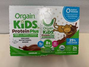 24x 8oz Orgain Kids Protein Plus-Chocolate