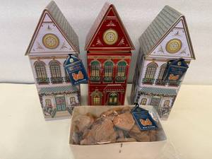 3x 12oz Winter Festive Houses-wSpeculoos House Cookies