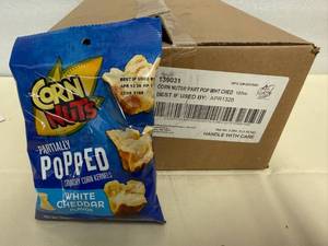 12x 3oz Bags Corn Nuts-Partially Popped-White Cheddar