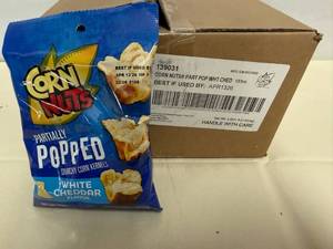 12x 3oz Bags Corn Nuts-Partially Popped-White Cheddar