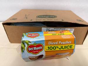 6x Delmonte Dice Peaches Cups