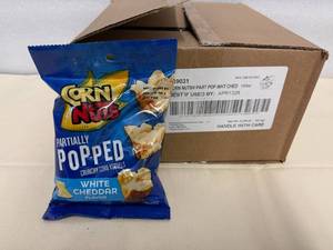 12x 3oz Bags Corn Nuts-Partially Popped-White Cheddar