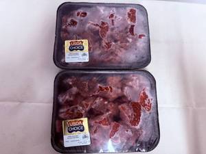 EE. 2x 1.6lbs USDA Choice Boneless Beef Stew Meat