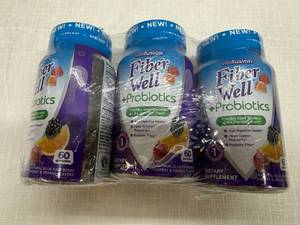 MM1. 3x 60 Gummies Fiber Well  Probiotics-112028