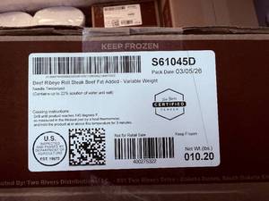 Two Rivers 10.2lb Beef Ribeye Roll