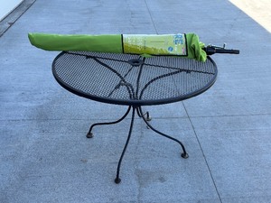 Outdoor Table and Umbrella