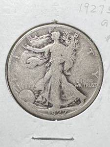 1927-S US WALKING LIBERTY HALF DOLLAR