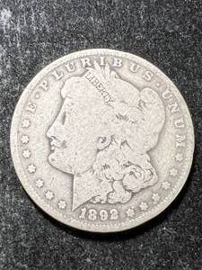 1892-O US MORGAN SILVER DOLLAR