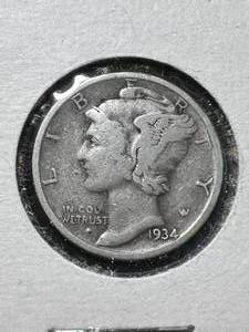 1934 US MERCURY DIME