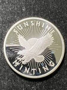 1 TROY OZ .999 FINE SILVER SUNSHINE MINTING ROUND