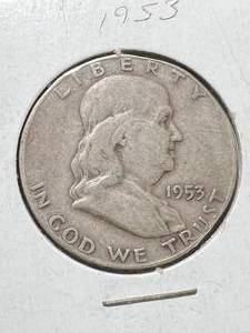 1953-D US FRANKLIN HALF DOLLAR