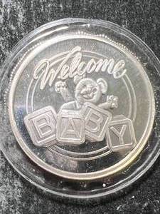 1 TROY OZ .999 FINE SILVER �WELCOME BABY� ROUND