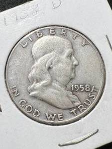 1958-D US FRANKLIN HALF DOLLAR
