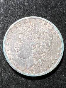 1887-S US MORGAN SILVER DOLLAR