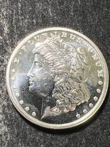 1 TROY OZ .999 FINE SILVER MORGAN DOLLAR DESIGNED ROUND