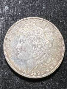 1890 US MORGAN SILVER DOLLAR