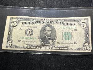 1950A US $5 FEDERAL RESERVE NOTE