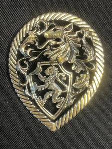 Brooch - Napier Lion Crest Teardrop Pin