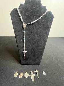 Rosary - Prayer Beads With Crucifix & Saint Medals
